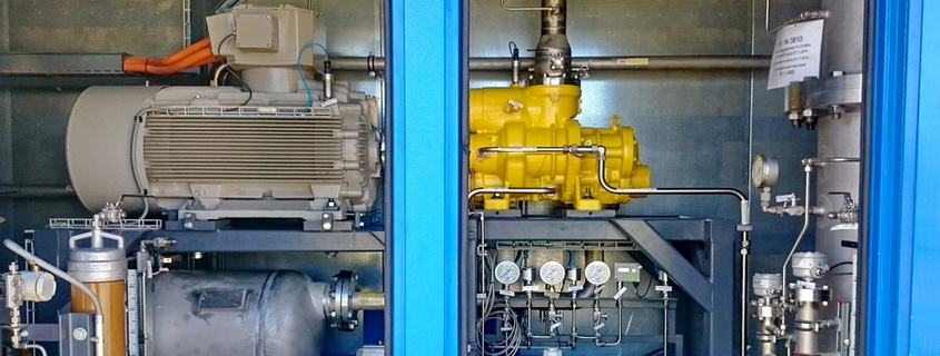 Process compartment of compressor unit